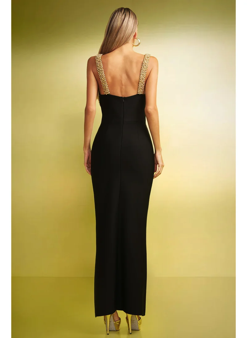 Bella Barnett  Katty High Slit Sleeveless Bandage Maxi Dress for Women | Best Price UAE